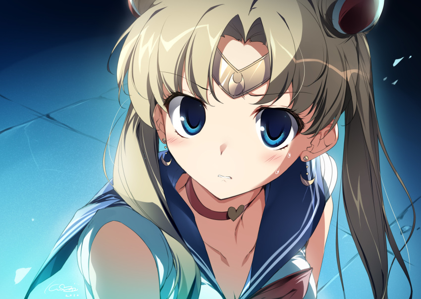 cleavage karory sailor_moon seifuku tsukino_usagi