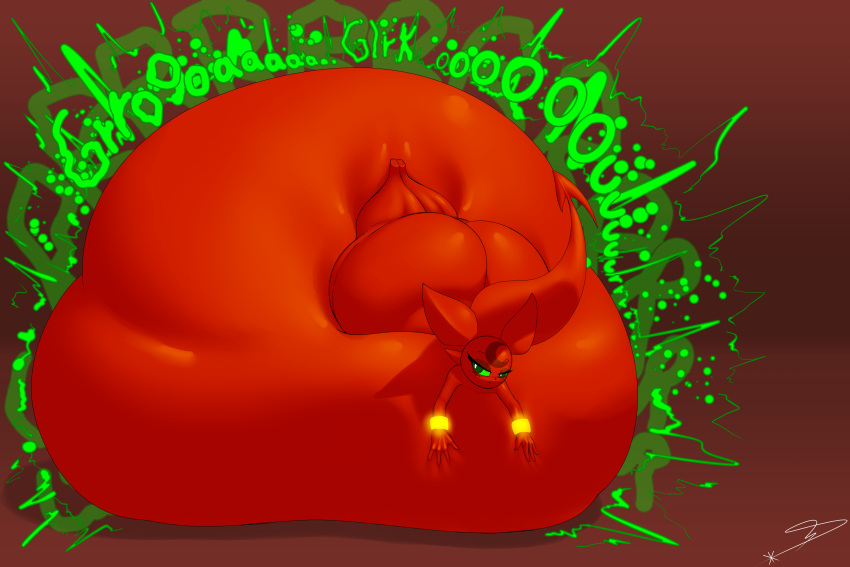 2023 absurd_res after_vore ambiguous_gender ambiguous_prey belly belly_on_ground belly_squish big_belly big_butt biped bodily_noises bracelet butt dark_markings death demon demon_humanoid digestion digestion_noises digital_drawing_(artwork) digital_media_(artwork) dismay_(starstrikex) dot_nose english_description english_text extended_sound_effect extreme_size_difference eyelashes facial_markings fatal_vore female female_humanoid forehead_markings full-length_portrait fully_inside glowing_bracelet green_eyes green_sclera groan half-closed_eyes hand_on_belly hand_on_own_belly hands_on_belly hands_on_own_belly head_markings hi_res huge_belly humanoid humanoid_pred hyper hyper_belly imp jewelry larger_ambiguous larger_prey lying markings monotone_body monotone_skin mouth_closed narrowed_eyes on_front on_ground onomatopoeia portrait pupils red_body red_skin remnartx resting_on_belly rumbling_stomach shaded short_stack simple_background size_difference smaller_female smaller_humanoid smaller_pred soft_shading solo sound_effect_variant sound_effects spade_tail squish starstrikex tail tailed_humanoid text thick_thighs unseen_prey vore white_pupils yellow_bracelet