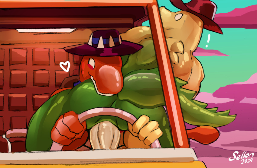 alligatorid anal anal_penetration anthro anthro_on_anthro anthro_penetrated anthro_penetrating anthro_penetrating_anthro candy chad_(tadc) clothing cowboy_hat crocodile crocodilian crocodylid dessert driving duo food food_creature from_front_position glitch_productions gummigoo_(tadc) gummy_(food) gummy_creature hat hat_only headgear headgear_only headwear headwear_only hi_res living_candy lizard male male/male male_penetrated male_penetrating male_penetrating_male mastery_position mostly_nude penetration penile penile_penetration penis_in_ass red_body reptile scalie sellon sex smile the_amazing_digital_circus truck white_eyes