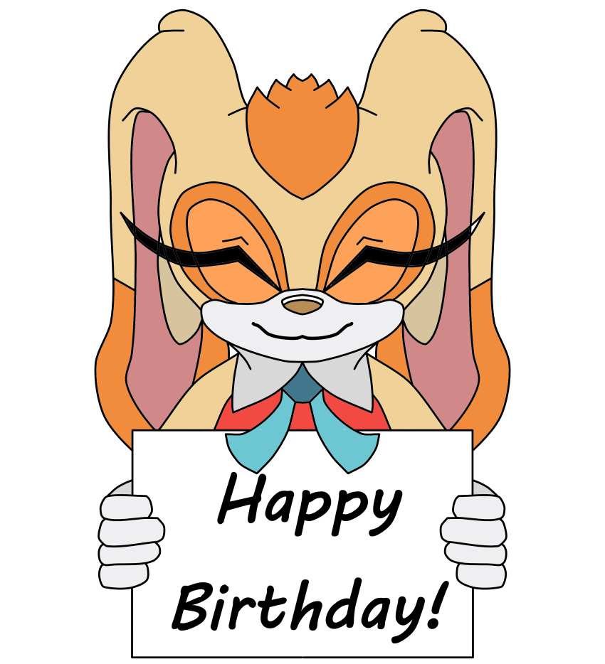 absurd_res alpha_channel birthday cream_the_rabbit cute_face cyborghedgehog female happy_birthday hi_res lagomorph leporid mammal rabbit sign solo sonic_the_hedgehog_(series)