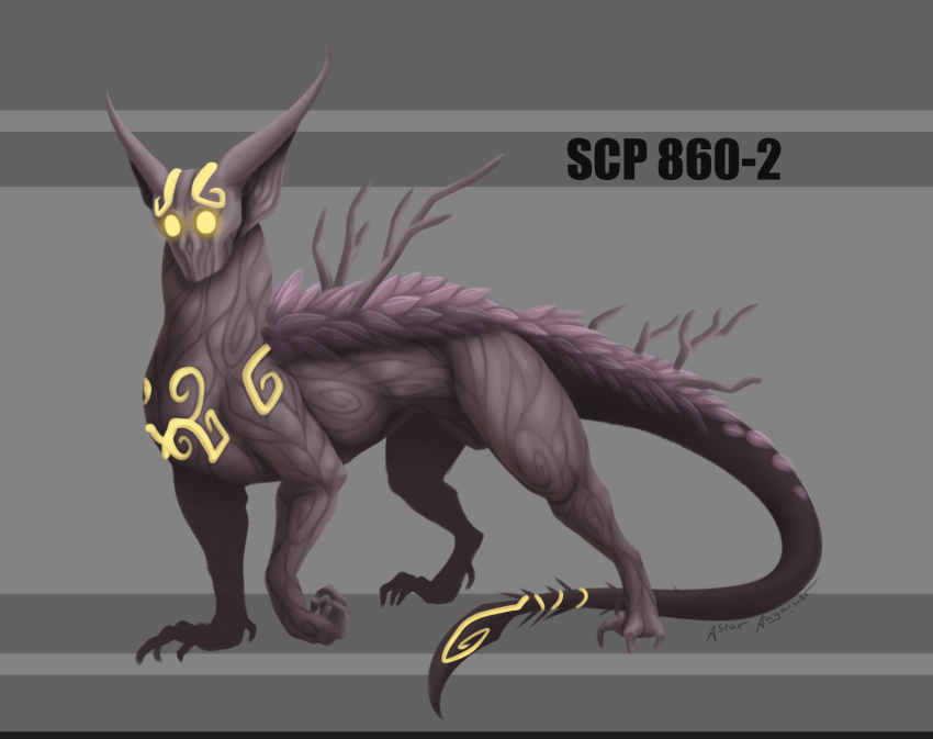 ambiguous_gender ascar_angainor big_ears domestic_cat felid feline felis feral glowing glowing_eyes hi_res mammal plant scp-860 scp-860-2 scp_foundation simple_background solo solo_focus tagme