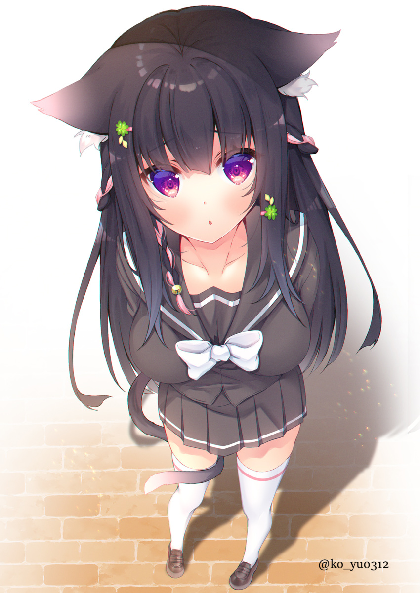 animal_ears ko_yu seifuku tail thighhighs