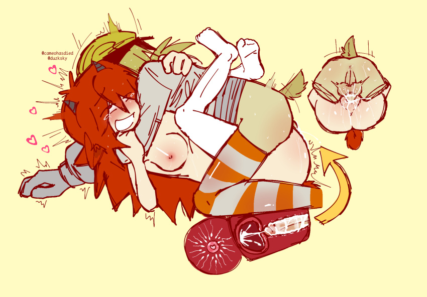 animal_humanoid anus balls bodily_fluids bovid bovid_humanoid breasts brown_horn butt butt_size_difference cameohasdied caprine caprine_humanoid cervical_contact clothed clothing cum cum_in_uterus cum_in_vagina cum_inside cum_on_penis directional_arrow duo feet female female_penetrated from_front_position genital_fluids genitals grin hair heart_eyes heart_symbol hi_res horn humanoid impregnation internal internal_vaginal intraspecies legwear long_hair looking_pleasured male male/female male_penetrating male_penetrating_female mammal mammal_humanoid mating_press mostly_nude multiple_angles nipples orange_clothing orange_legwear orange_thigh_highs orgasm ovum ovum_with_heart penetration penis perineum red_hair red_tail saliva sex sheep_humanoid shirt smile sperm_cell sweat tail tears teeth thigh_highs thigh_highs_only throbbing throbbing_balls topwear uterus vaginal vaginal_fluids vaginal_penetration vulva white_clothing white_legwear white_shirt white_thigh_highs white_topwear x_anus