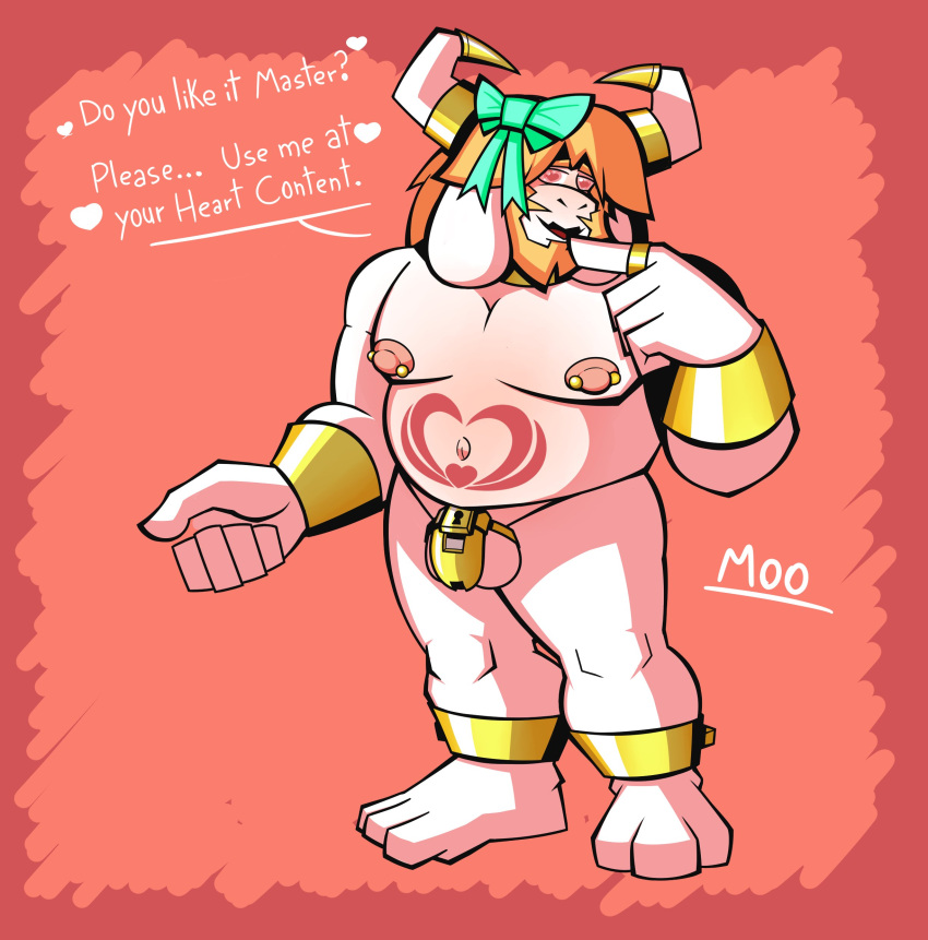 absurd_res animal_humanoid anthro asgore_(underfell) asgore_dreemurr big_breasts big_nipples blonde_hair blush boss_monster_(undertale) bovid breasts caprine chastity_cage chastity_device clothing collar digital_media_(artwork) fur genitals gold_(metal) gold_jewelry hair heart_eyes heart_symbol hi_res horn humanoid jewelry long_ears male mammal mammal_humanoid mature_anthro mature_male mind_break mind_control navel nipple_piercing nipples nude piercing simple_background slave smile smiling_at_viewer solo torito_moo undertale undertale_(series) white_body white_fur womb_tattoo