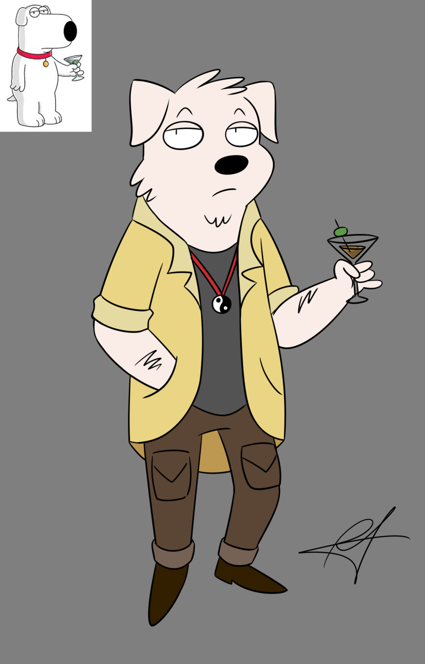 absurd_res anthro brian_griffin canid canine canis domestic_dog family_guy foxxx hi_res male mammal raymondfoxxx solo