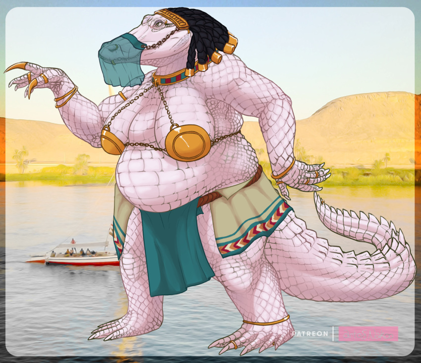 2020 anthro breasts clothed clothing conditional_dnp crocodile crocodilian crocodylid female nakoo reptile scalie