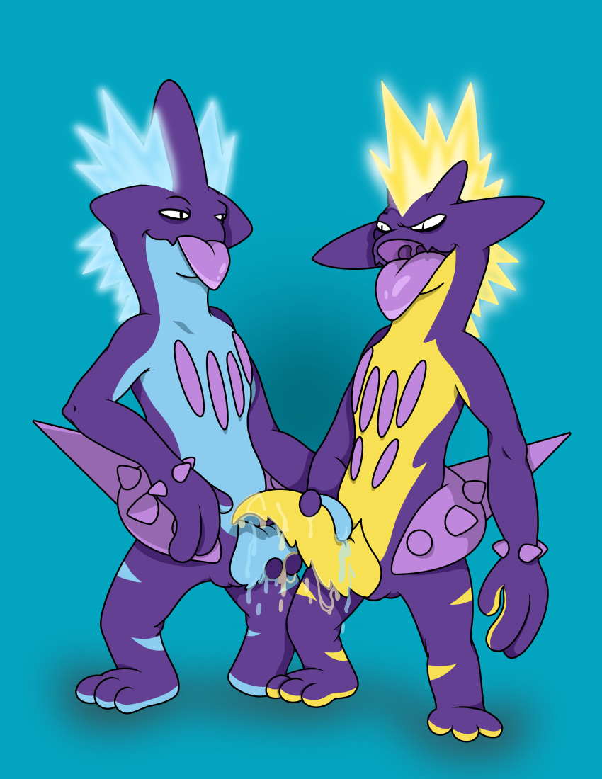 absurd_res amped_toxtricity anthro duo hi_res low_key_toxtricity male male/male nintendo penis_tentacles pok&eacute;mon pok&eacute;mon_(species) tentacle_sex tentacles thr33y3dg0at toxtricity video_games