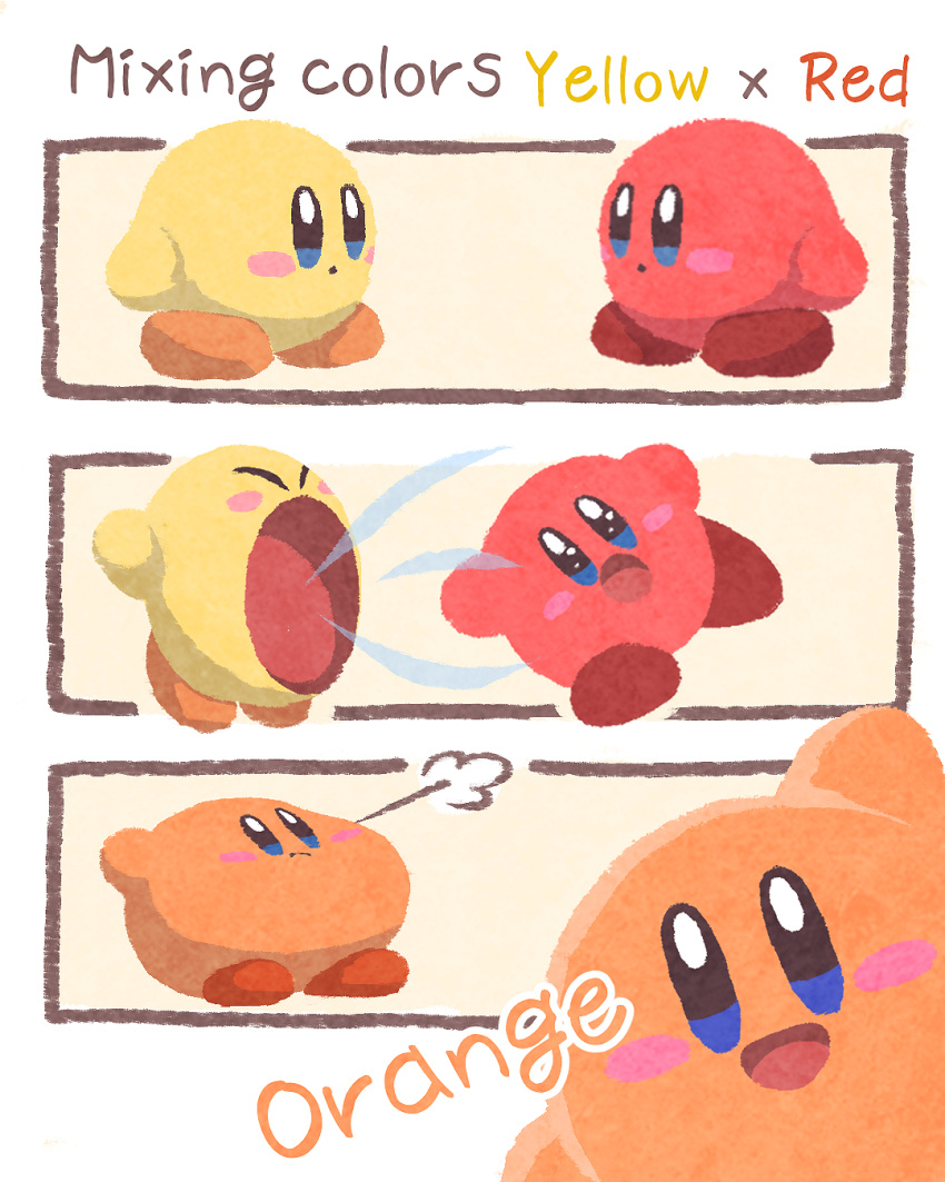 1:1 1:3 2024 :d :o alien ara_love_kirby big_head black_eyes blue_eyes colored comic cutlery digital_drawing_(artwork) digital_media_(artwork) digital_painting_(artwork) duo earless english_text eye_contact feet glistening glistening_eyes graphite_(artwork) happy hi_res kirby kirby_(series) kitchen_utensils looking_at_another looking_at_viewer mammal mouth_closed multicolored_body nintendo noseless not_furry official_art open_mouth orange_body orange_feet orange_skin painting_(artwork) pencil_(artwork) pixiv raised_hand red_body red_feet red_skin rosy_cheeks round_body round_eyes round_head signature simple_background small_body smile sphere_creature sucking text textured_background tongue tools traditional_media_(artwork) twitter waddling_head yellow_body yellow_skin