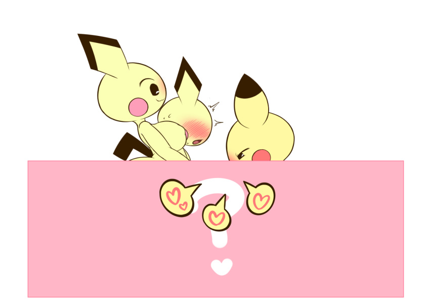 &lt;3 ? anthro baby_pok&eacute;mon big_breasts breasts censored fellatio female group group_sex k--10 male male/female nintendo open_mouth oral penile pichu pikachu pok&eacute;mon pok&eacute;mon_(species) sex simple_background threesome video_games white_background