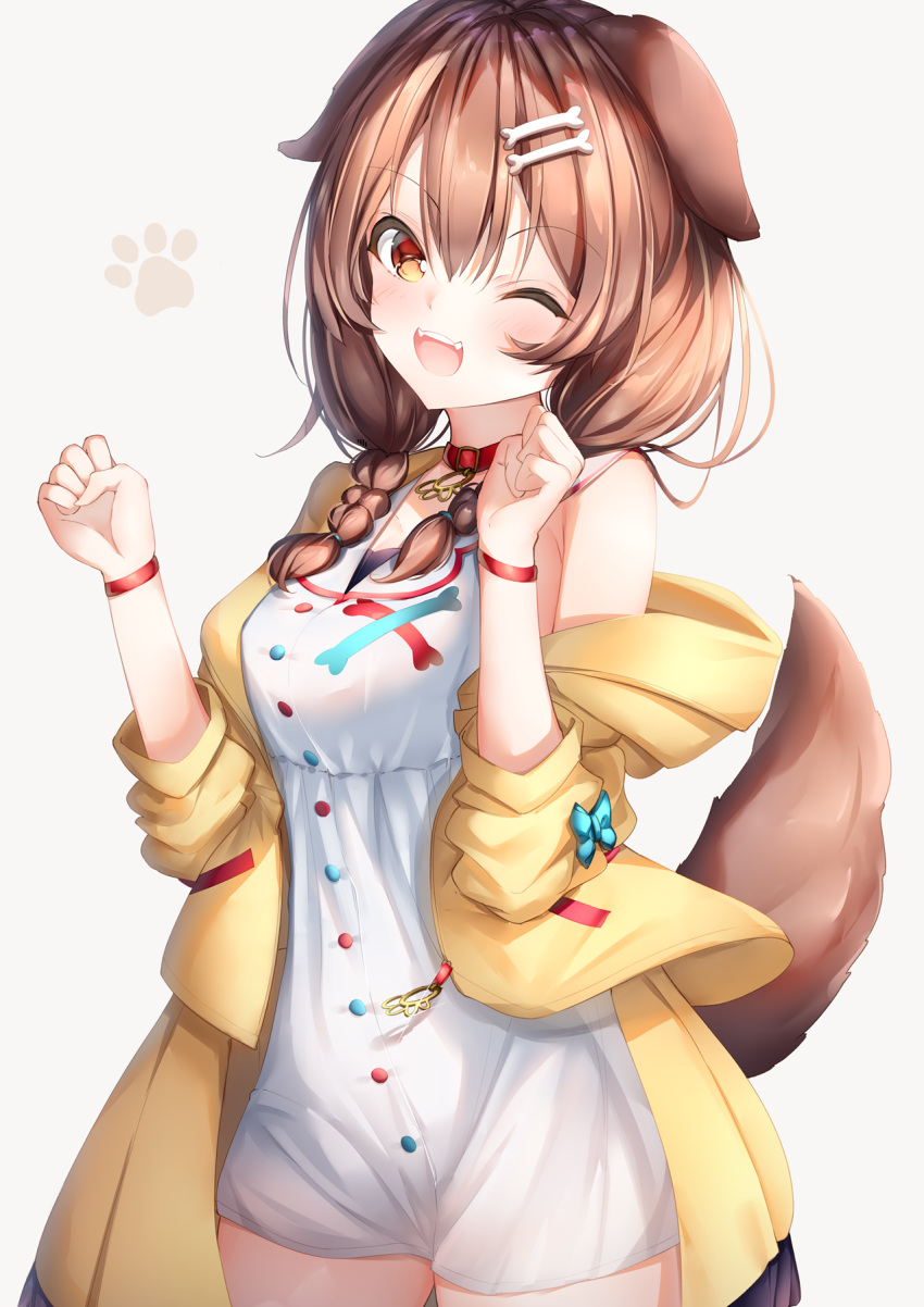 animal_ears dress hololive inugami_korone inumimi shiero. tail