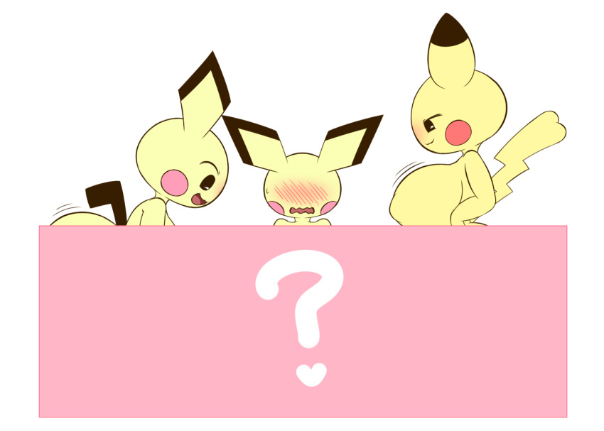 ? anthro baby_pok&eacute;mon big_breasts blush breasts censored female group huge_breasts k--10 larger_female male_(lore) nintendo pichu pikachu pok&eacute;mon pok&eacute;mon_(species) size_difference video_games