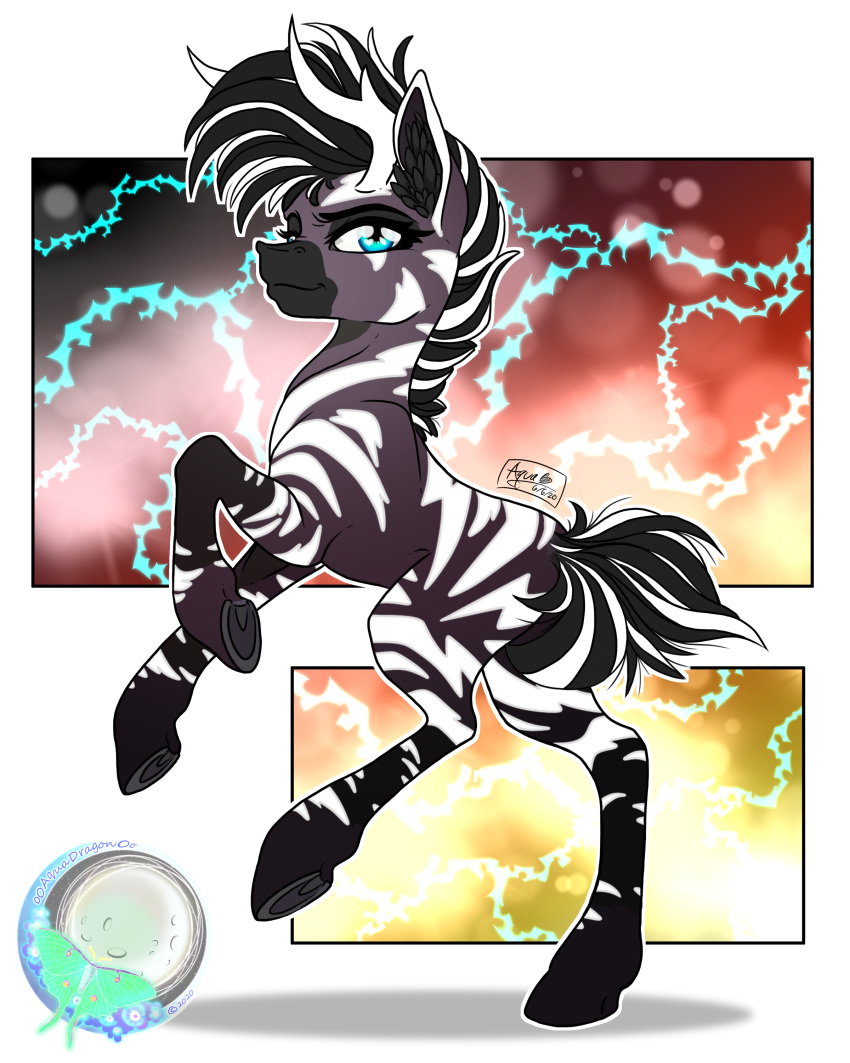 4:5 absurd_res alpha_channel antlers digital_media_(artwork) equid equine female feral fur hi_res hooves horn looking_at_viewer mammal o0aquadragon0o simple_background smile solo striped_body striped_fur stripes stripes_(marking) tufani_(character) zebra