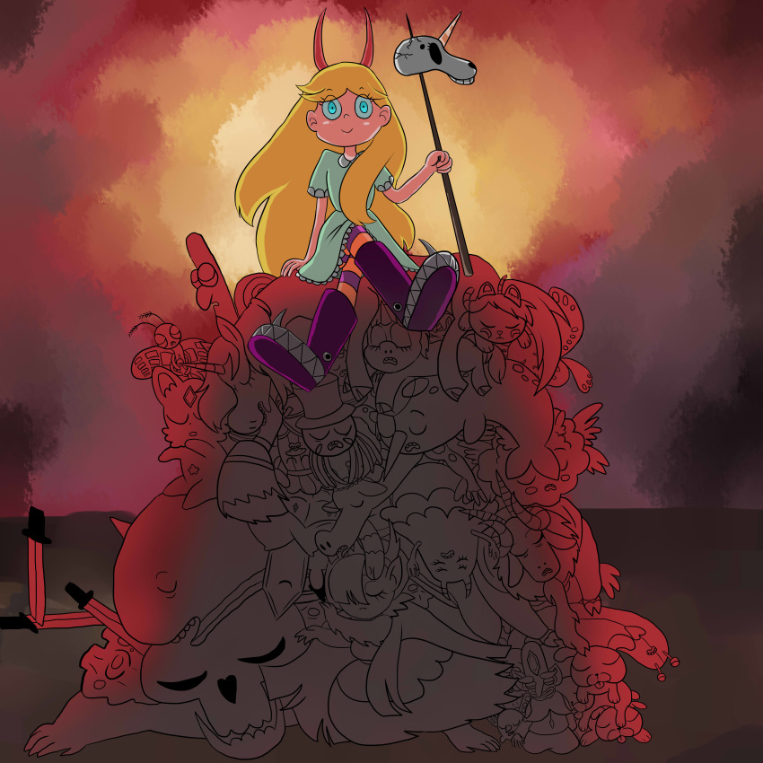 1:1 absurd_res ambiguous_gender death female genocide grimdark group hi_res magical_creature male massacre mewman spoiler star_butterfly star_vs._the_forces_of_evil unknown_artist