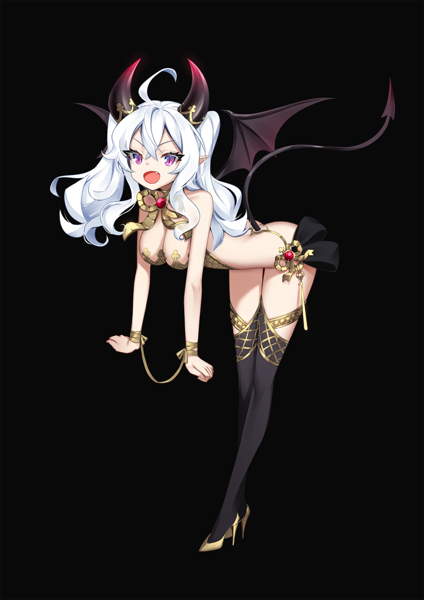 ankkoyom bikini_armor cleavage devil heels horns pointy_ears tail thighhighs wings