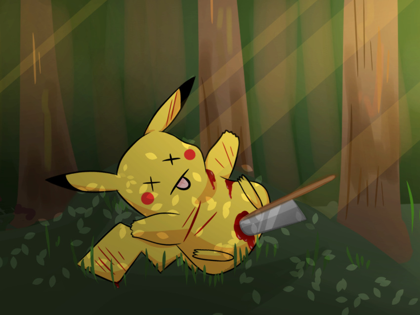 4:3 augustdraws blood bodily_fluids death female forced gore hi_res knife knife_penetration nintendo pikachu pok&eacute;mon pok&eacute;mon_(species) rape solo stab tongue tongue_out video_games wounded