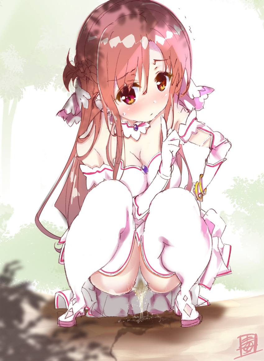 asuna_(sword_art_online) doku_momo pantsu pee sword_art_online