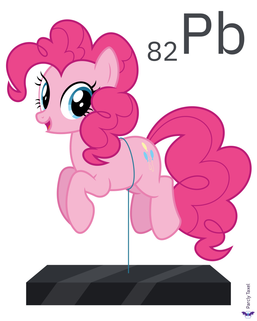 2020 4:5 absurd_res blue_eyes earth_pony english_text equid equine female feral floating friendship_is_magic happy hi_res horse lead mammal mane my_little_pony parclytaxel pink_body pink_mane pinkie_pie_(mlp) pony raised_hoof signature simple_background smile solo text white_background