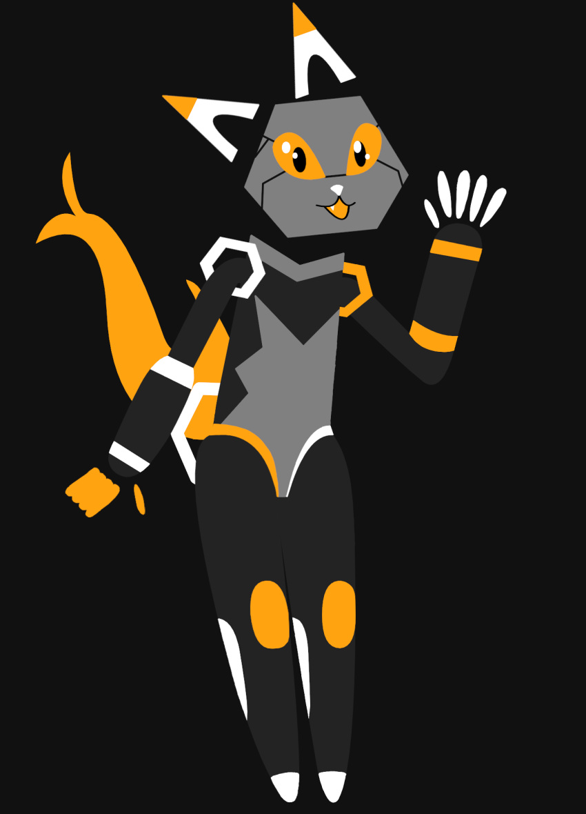 ambiguous_gender anthro e621 esix fangs felid hi_res looking_at_viewer mammal mascot open_mouth pornhub redcrystal simple_background solo white_nose yellow_eyes