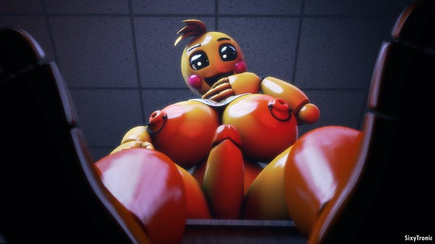 16:9 4k absurd_res animatronic anthro big_breasts breasts five_nights_at_freddy's five_nights_at_freddy's_2 genitals gynomorph hi_res huge_breasts intersex machine nue penis robot sixytronic solo thick_thighs toy_chica_(fnaf) video_games widescreen