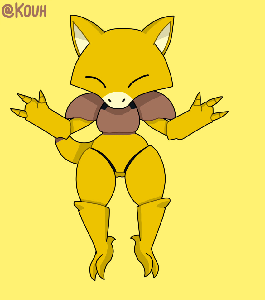 3_fingers 3_toes abra anthro anthrofied big_butt butt claws curvy_figure eyes_closed female fingers hi_res huge_butt kouh mammal nintendo pok&eacute;mon pok&eacute;mon_(species) solo toe_claws toes video_games wide_hips