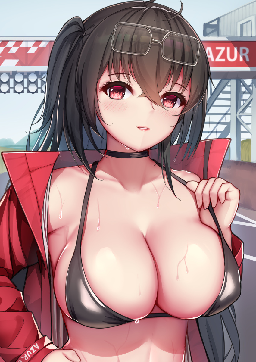 azur_lane bikini_top cleavage gei_daipf swimsuits tagme taihou_(azur_lane)