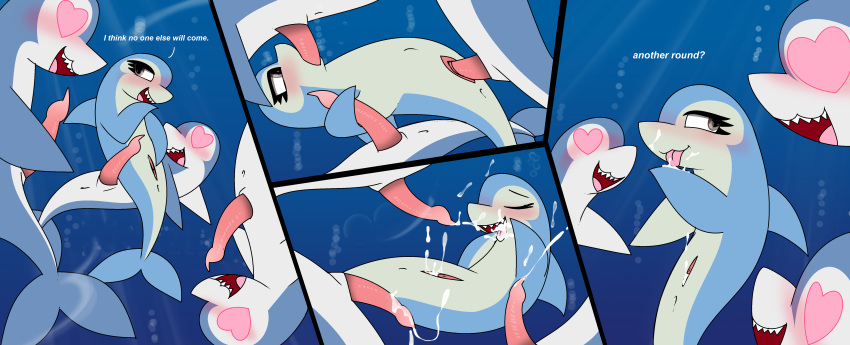 &lt;3 &lt;3_eyes absurd_res animal_genitalia animal_penis aroused bedroom_eyes big_penis blush bodily_fluids cetacean cetacean_penis comic cum cum_in_mouth cum_in_pussy cum_in_water cum_inside cum_on_face cum_underwater delphinoid dolphin_boys ejaculation english_text enjoy_(pencil_bolt) female foursome gangbang genital_fluids genitals group group_sex hi_res licking_cum looking_pleasured male male/female mammal marine narrowed_eyes oral oral_penetration orgasm orgy pencil_bolt penetration penis presenting presenting_pussy pussy seductive sex smile text toothed_whale underwater underwater_sex vaginal vaginal_penetration water