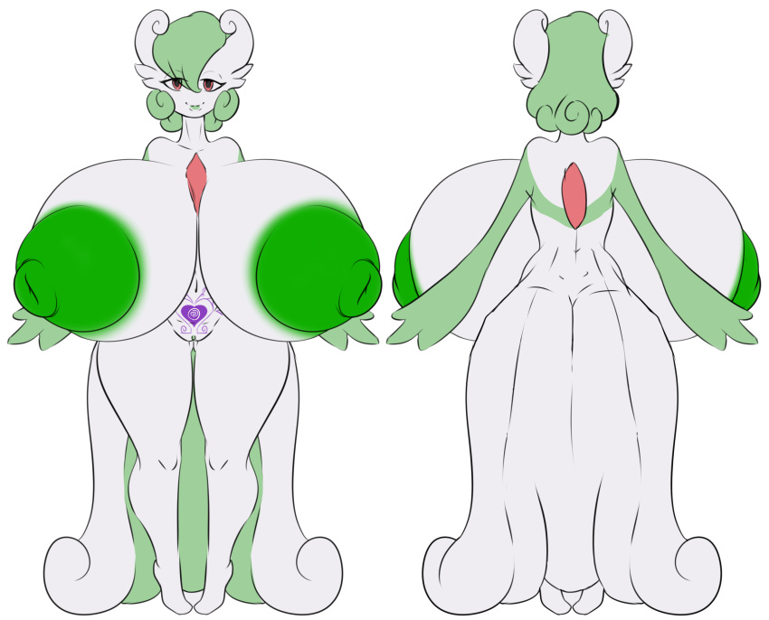 alpha_channel animal_humanoid anthro areola big_breasts big_butt bludgeon breasts butt chest_spike clothing curled_hair dress female gardevoir green_hair green_nipples hair hi_res huge_areola huge_breasts huge_butt humanoid hyper hyper_breasts mammal mature_female model_sheet nintendo nipples not_furry nude pok&eacute;mon pok&eacute;mon_(species) red_eyes simple_background solo spikes video_games wide_hips womb_tattoo
