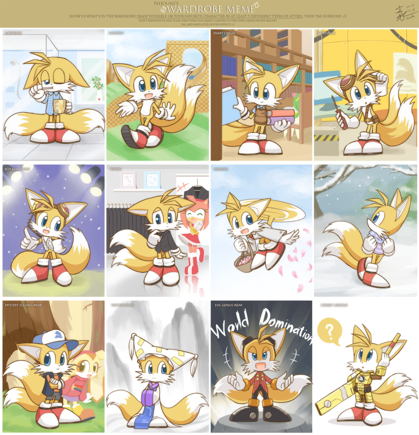 2017 2_tails absurd_res alternate_costume amy_rose anthro basket being_watched blonde_hair blue_eyes book brown_body brown_fur brush canid canine chair clothing cosmo_the_seedrian cosplay countershade_face countershade_torso countershading cream_the_rabbit crossover dipper_pines dipstick_tail disney dr._eggman english_text eulipotyphlan eyewear female flying footwear fox fur furniture gloves goggles goggles_on_head grass gravity_falls green_body hair handwear hat headgear headwear hedgehog hi_res holding_basket holding_book holding_brush holding_cup holding_object holding_tool holding_toothbrush howxu inside lagomorph looking_at_another male mammal miles_prower multi_tail multicolored_body multicolored_fur multicolored_tail one_eye_closed open_mouth outside pink_body ran_yakumo screwdriver simple_background snow sonic_the_hedgehog_(series) sonic_x standing text tools toothbrush touhou tree two_tone_body two_tone_fur video_games white_background white_body white_countershading white_fur yellow_body yellow_fur