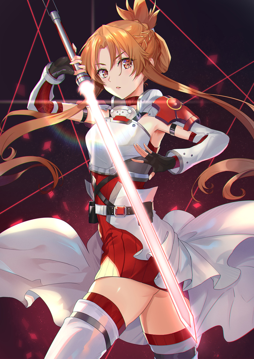 asuna_(sword_art_online) sword sword_art_online tagme thighhighs