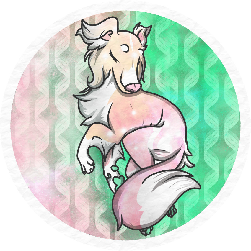 alpha_channel canid canine canis dipstick_tail domestic_dog eyes_closed faerie_(sparklepupfaeri) feral floppy_ears fur green_pawpads hi_res hunting_dog long_legs long_nose long_tail mammal multicolored_tail nonbinary_(lore) pawpads pink_body pink_fur sighthound silken_windhound solo sparklepupfaeri yellow_body yellow_fur