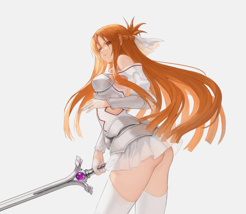 asuna_(sword_art_online) egk513 sword sword_art_online thighhighs