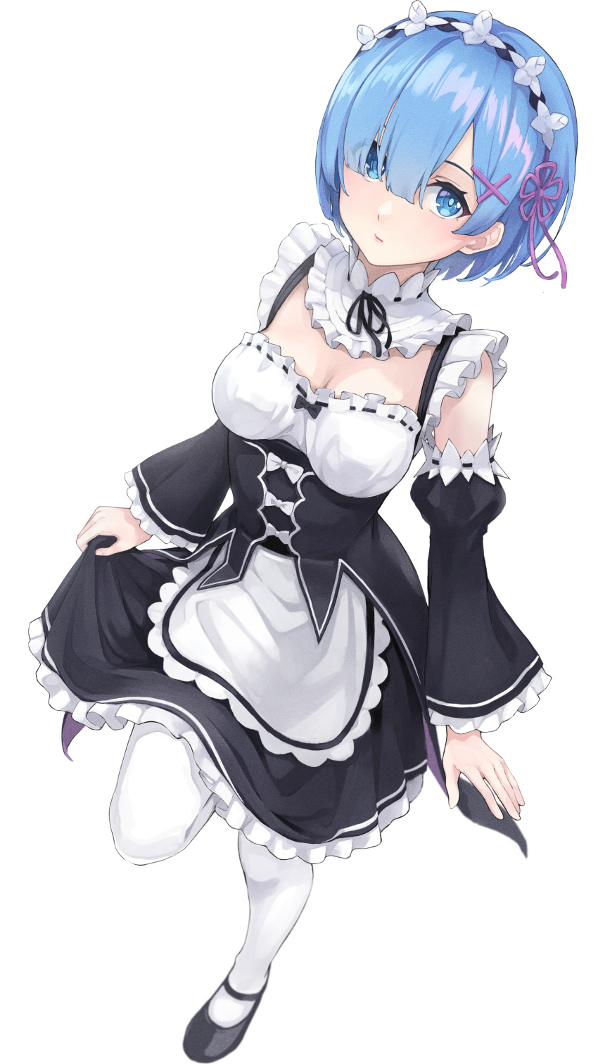 cleavage maid nakid re_zero_kara_hajimeru_isekai_seikatsu rem_(re_zero) tagme