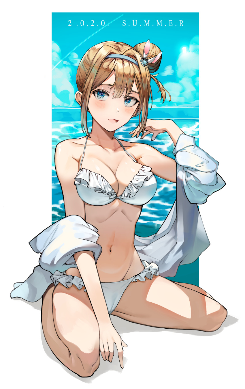 bikini cizzi cleavage girls_frontline suomi_kp31_(girls_frontline) swimsuits