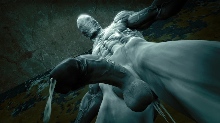 16:9 alien big_penis bodily_fluids cum first_person_view genital_fluids genitals ghost hi_res human male mammal monster muscular not_furry penis solo spirit submissive submissive_pov unknown_artist walrider_(outlast) widescreen