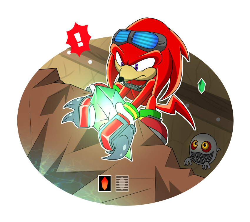 ! absurd_res alpha_channel boo_(sonic) clothing echidna eyewear fur gameplay_mechanics gem ghost gloves handwear hi_res knuckles_the_echidna mammal master_emerald master_emerald_shard mine mizusawa-yuki monotreme purple_eyes red_body red_fur sonic_adventure sonic_the_hedgehog_(series) spikes spirit sunglasses white_body white_skin yellow_sclera