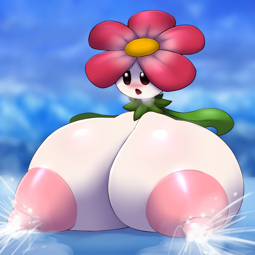 1:1 big_breasts blush bodily_fluids breast_expansion breasts elemental_creature elemental_humanoid elfdrago exposed_breasts female flora_fauna hi_res huge_breasts humanoid hyper hyper_breasts lactating mario_bros nintendo nipples open_mouth pink_nipples plant plant_humanoid solo spindrift video_games white_body white_skin