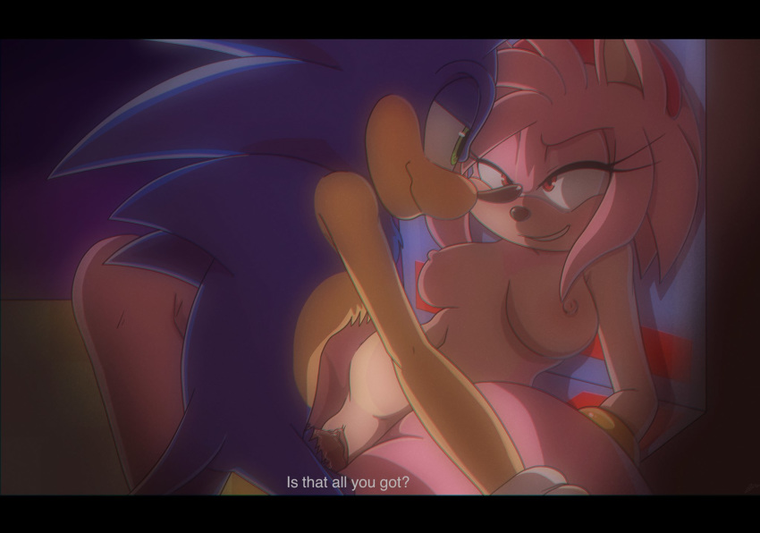 alternate_eye_color amy_rose anthro black_bars bluechika breasts chromatic_aberration duo eulipotyphlan eye_contact fake_screenshot female female_penetrated fur half-closed_eyes hedgehog hi_res humanoid letterbox looking_at_another lying male male/female male_penetrating male_penetrating_female mammal missionary_position narrowed_eyes navel on_back penetration sex sonic_the_hedgehog sonic_the_hedgehog_(series) vaginal vaginal_penetration