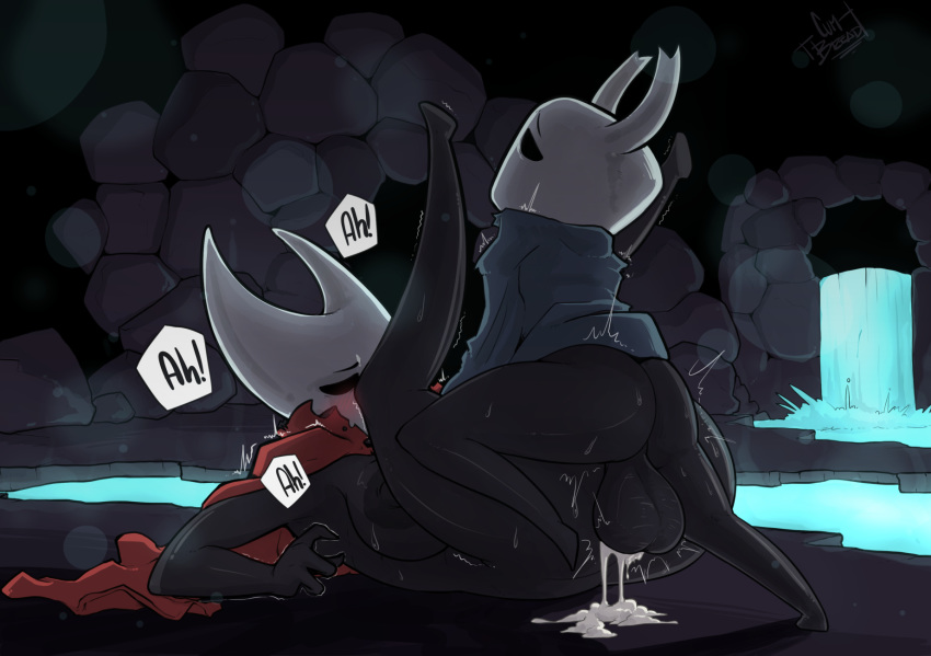 big_breasts bodily_fluids breasts cum cum_inside cumbread duo female genital_fluids hi_res hollow_knight hollow_knight_(character) hornet_(hollow_knight) male male/female team_cherry video_games