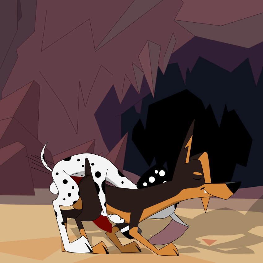 101_dalmatian_street 101_dalmatians 1:1 absurd_res anal anal_penetration animal_genitalia brown_body brown_fur canid canine canis cave colossalstars dalmatian disney dobermann domestic_dog duo dylan_(101_dalmatians) feral fur genitals hi_res male male/male mammal penetration pinscher sand spike_(101_dalmatians) white_body white_fur