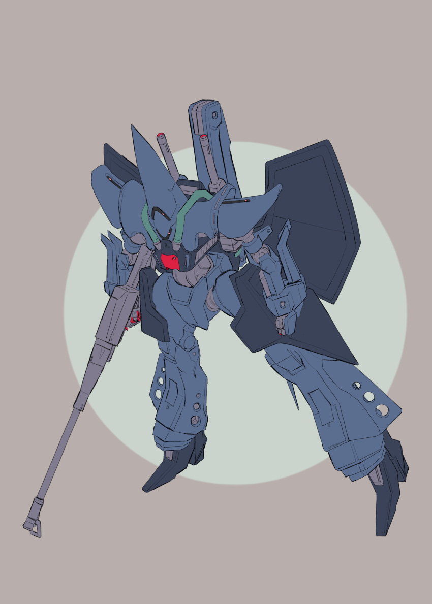 absurdres advance_of_zeta beam_cannon beam_rifle brown_background cable commentary_request energy_gun extra_eyes gundam hambrabi highres machinery mecha mecha_focus mecha_kaku_man mobile_suit no_humans robot science_fiction sketch titans_(gundam) weapon zeta_gundam