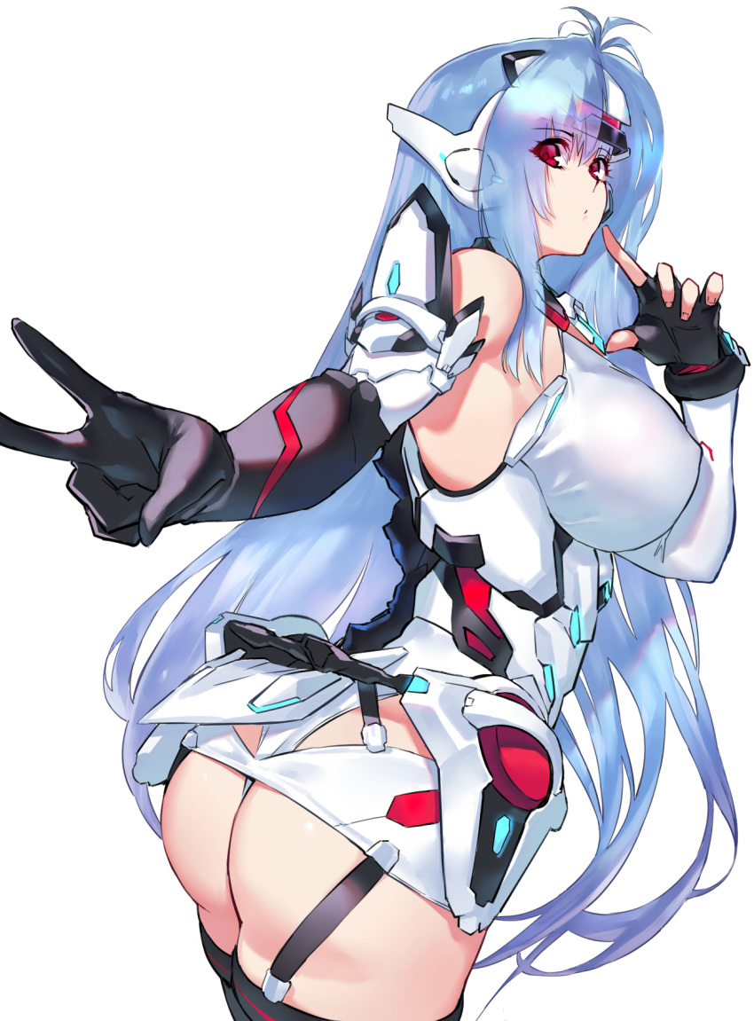 blue_hair breasts highres kos-mos large_breasts negresco red_eyes robot source_request xenoblade_(series) xenoblade_2 xenosaga