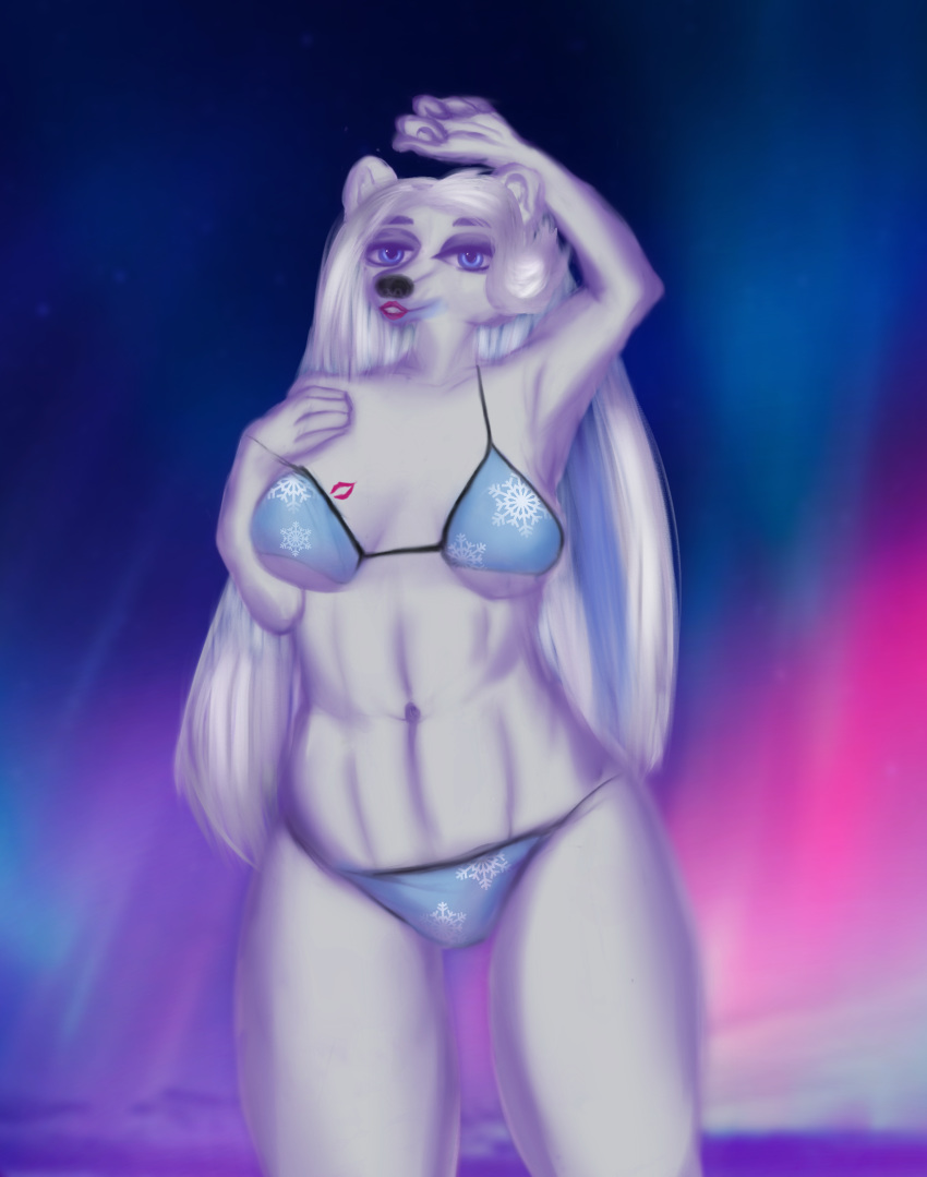 anthro female hi_res mammal polar_bear requests solo ursid ursine