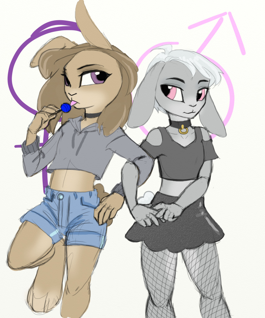 anthro brother brother_and_sister clothed clothing colored duo female gender_symbol girly hi_res kiwi_cutie lagomorph leporid male male/female mammal rabbit sibling simple_background sister symbol twins ♀ ♂