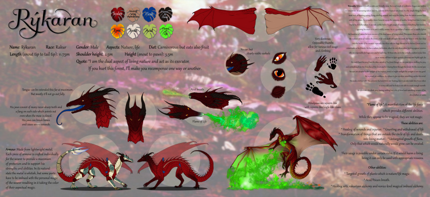 2020 claws digital_media_(artwork) dragon english_text feral hi_res horn membrane_(anatomy) membranous_wings model_sheet natoli scales scalie solo spines standing text western_dragon wings