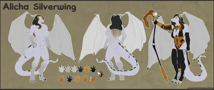 alicha_silverwing anthro by_kanou clothing dragon female kanou magic nude scalie simple_background solo wings wish