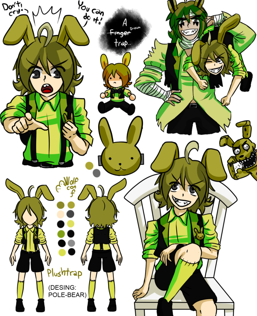 axelocraft1500_(artist) five_nights_at_freddy's five_nights_at_freddy's_3 five_nights_at_freddy's_4 hi_res human humanization male mammal plushtrap_(fnaf) solo springtrap_(fnaf) unknown_artist video_games wolf-con-f