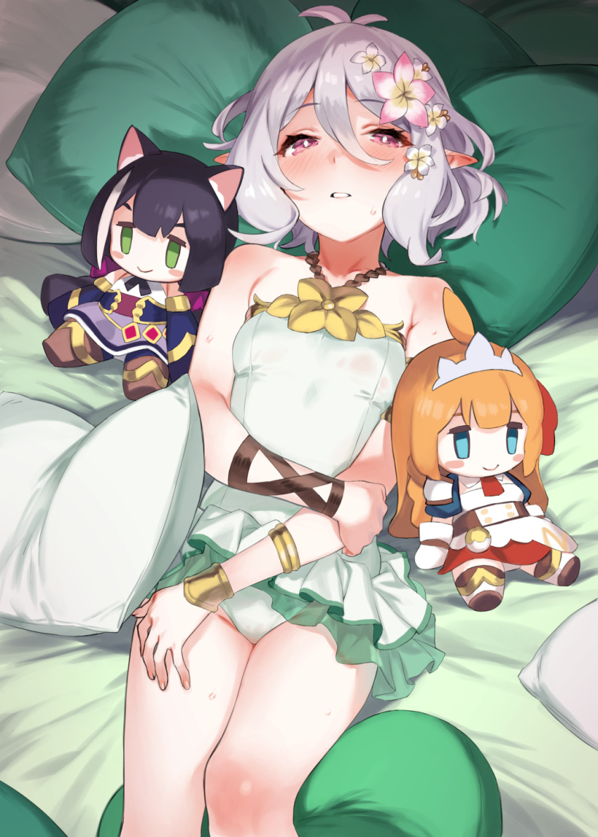 92m animal_ears chibi karyl_(princess_connect) kokkoro no_bra pecorine pointy_ears princess_connect princess_connect!_re:dive