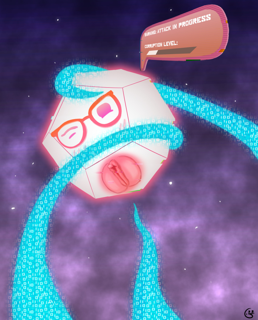 absurd_res corruption d.o.d.e_(jackbox_party_pack) dodecahedron eyewear female forced genitals gizzomega glasses hi_res not_furry pussy solo tentacles waddling_head what what_has_science_done where_is_your_god_now