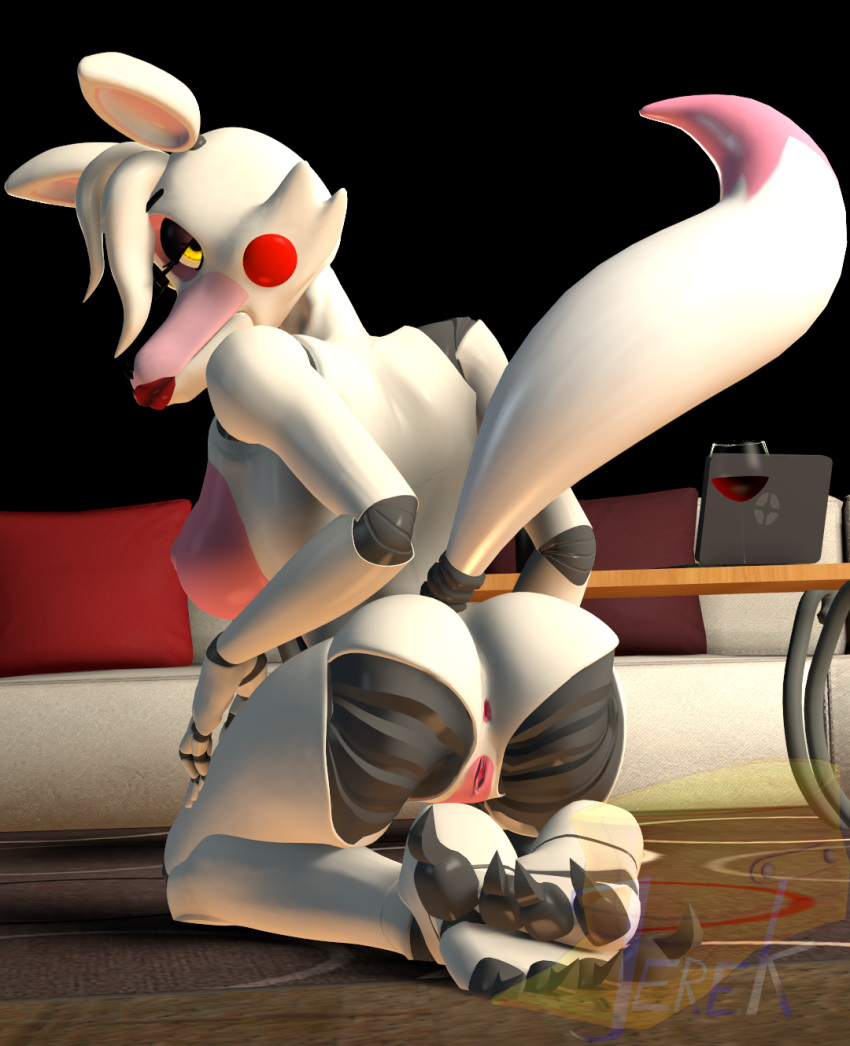 3d_(artwork) 4_toes 5_fingers alcohol alternate_form animatronic anthro anus barefoot beverage big_breasts breasts butt canid canine claws clitoris computer digital_media_(artwork) erect_nipples feet female fingers five_nights_at_freddy's five_nights_at_freddy's_2 fox genitals hair hi_res humanoid jerek_(artist) laptop lips long_legs long_torso looking_at_viewer machine mammal mangle_(fnaf) nipples nude pink_anus pink_body pink_breasts pink_nipples pink_pussy pink_skin pussy robot robot_humanoid side_boob small_head small_waist soles solo source_filmmaker toe_claws toes video_games white_body white_hair white_skin white_tail wine yellow_eyes