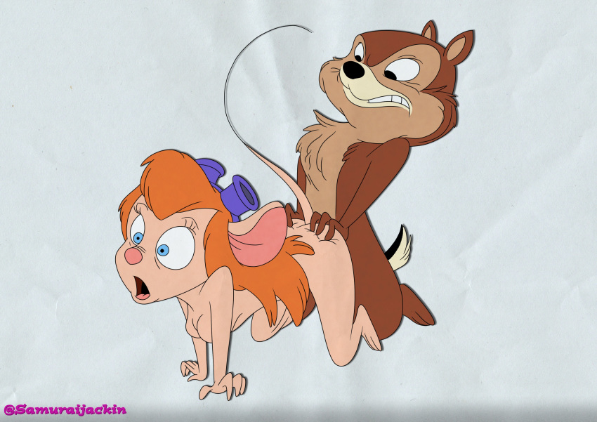 absurd_res anthro chip_'n_dale_rescue_rangers chip_(disney) chipmunk disney duo edit female female_penetrated gadget_hackwrench ground_squirrel hi_res male male/female male_penetrating male_penetrating_female mammal mouse murid murine official_art on_model penetration rodent sciurid sex vaginal vaginal_penetration